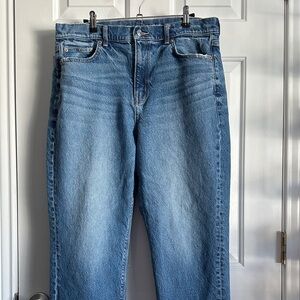 American Eagle Outfitters Blue Straight Leg Jeans - 14 SHORT